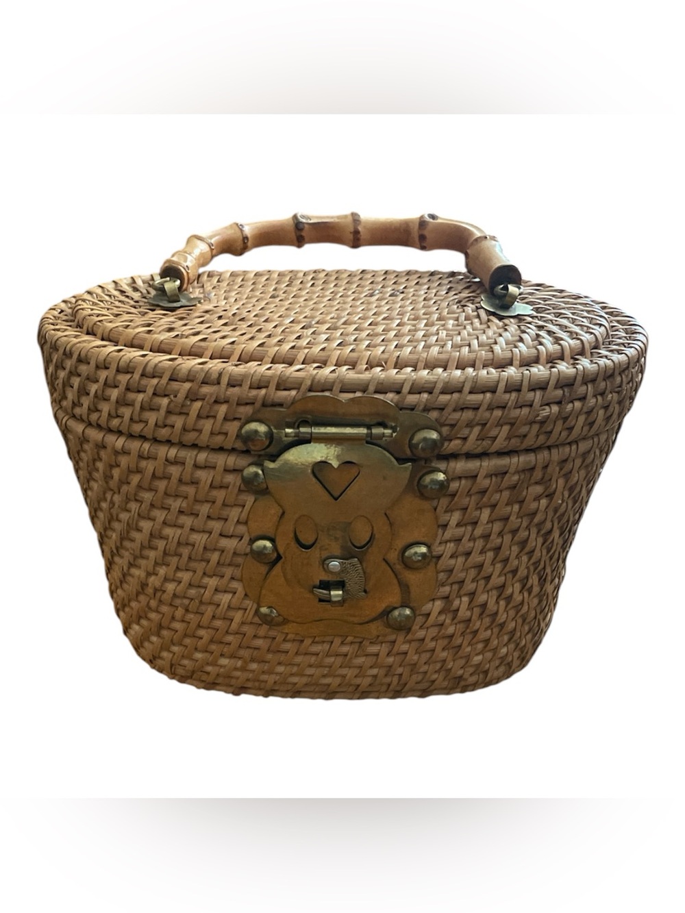 Vintage Chinese wicker basket/purse